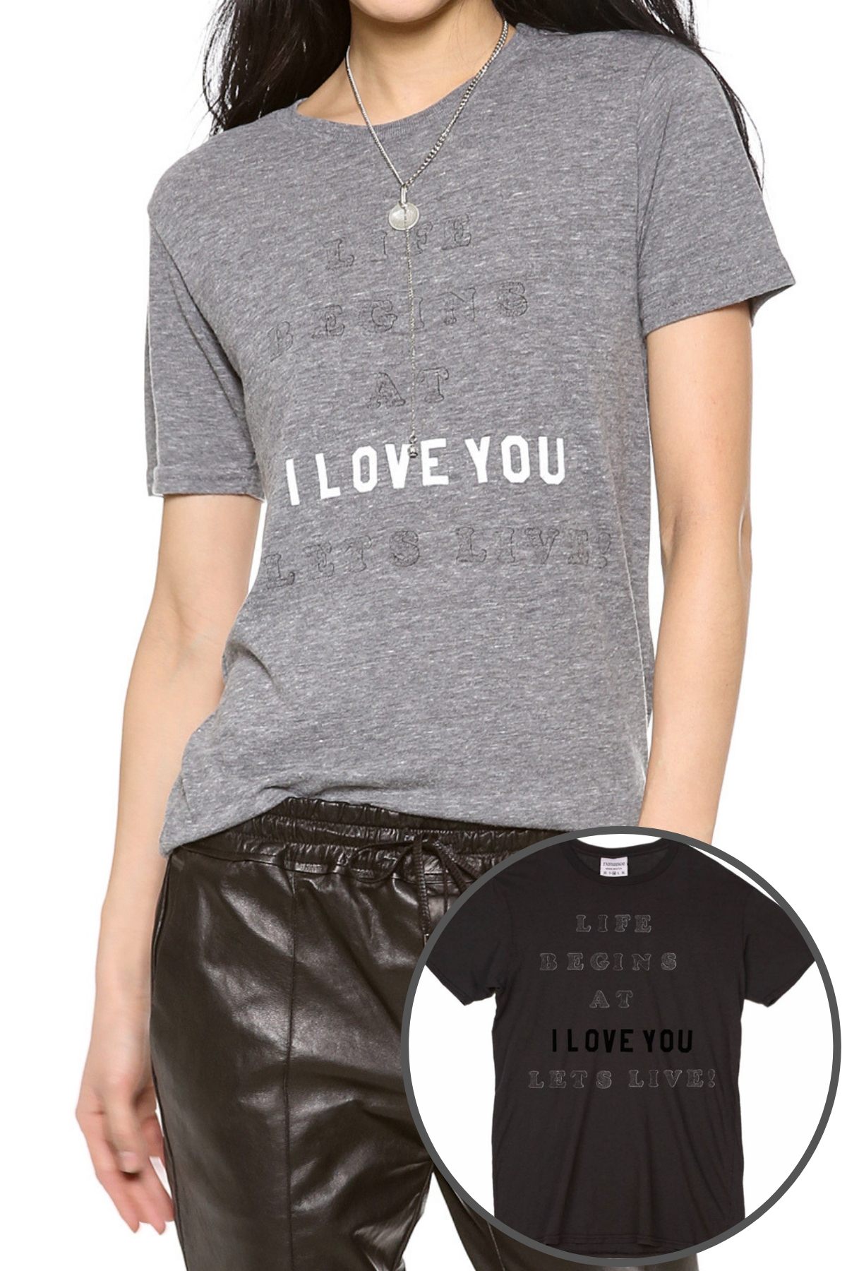 Rxmance Unisex Black 'Lets Live' Tee