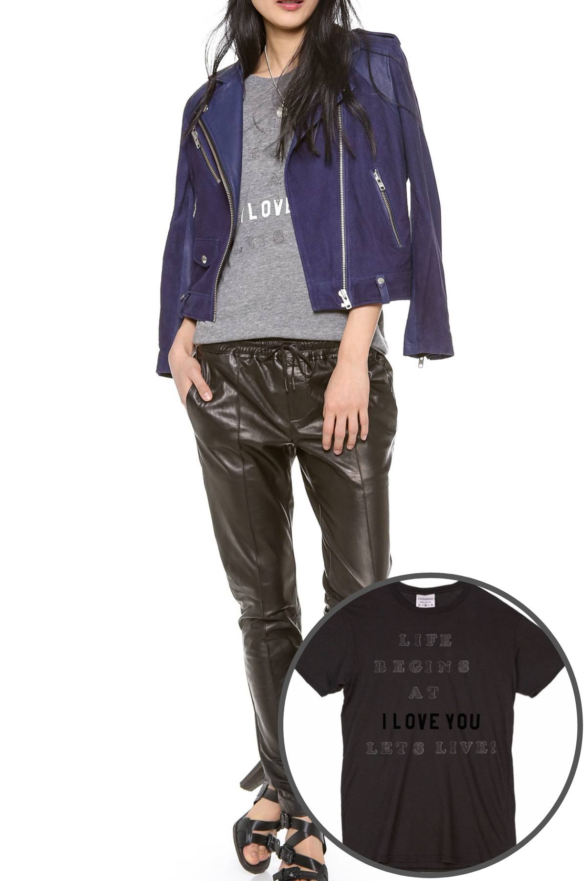 Rxmance Unisex Black 'Lets Live' Tee