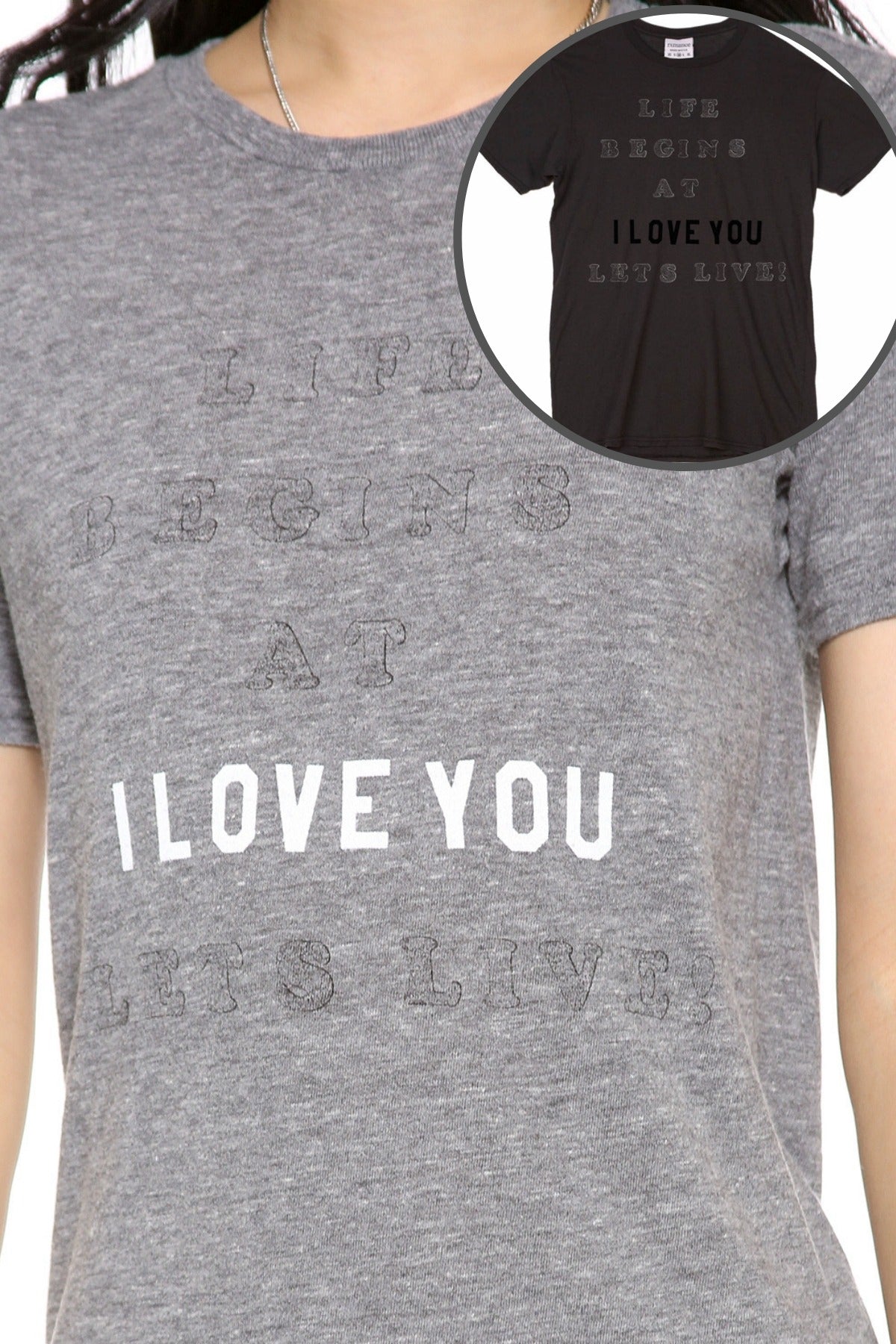 Rxmance Unisex Black 'Lets Live' Tee