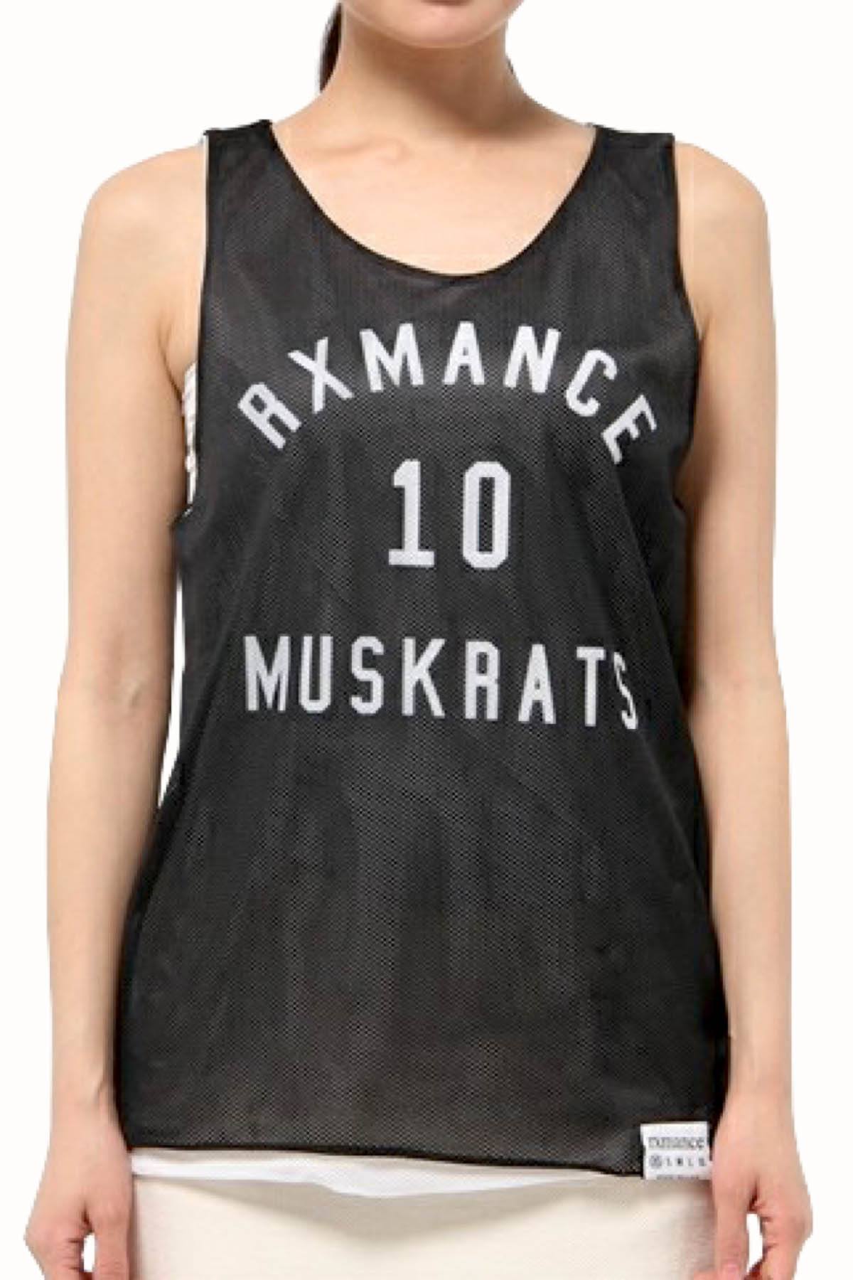Rxmance Unisex Black Muskrats Basketball Mesh Tank