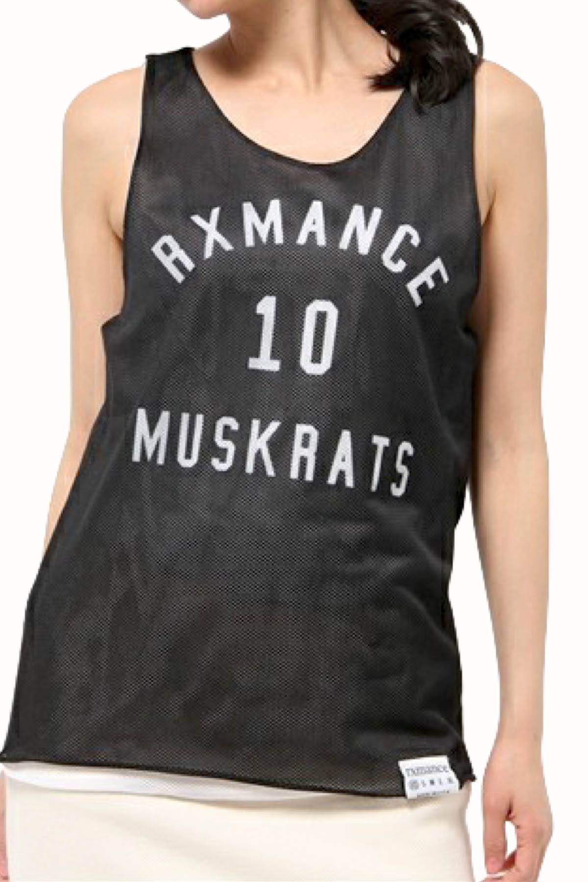 Rxmance Unisex Black Muskrats Basketball Mesh Tank