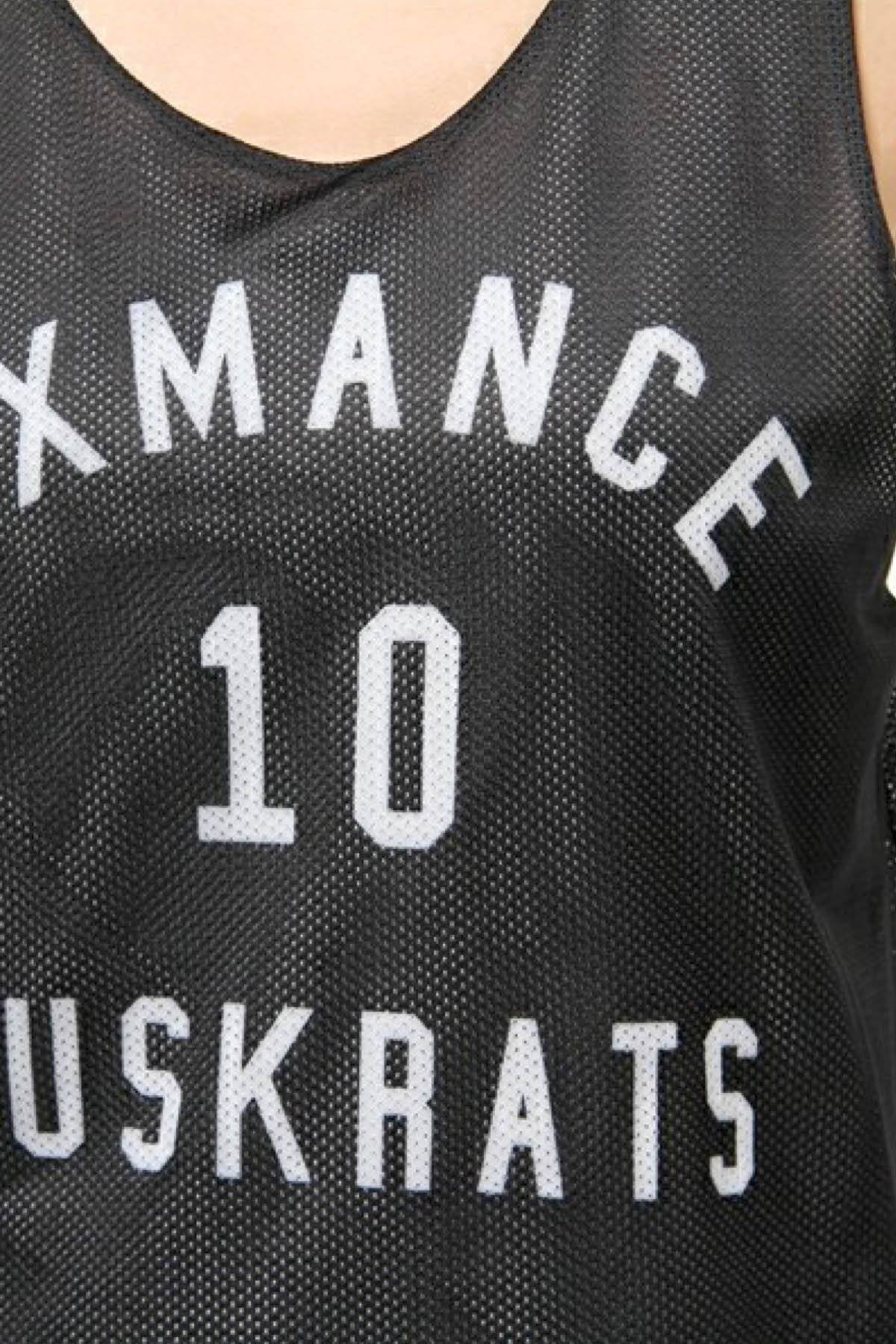 Rxmance Unisex Black Muskrats Basketball Mesh Tank