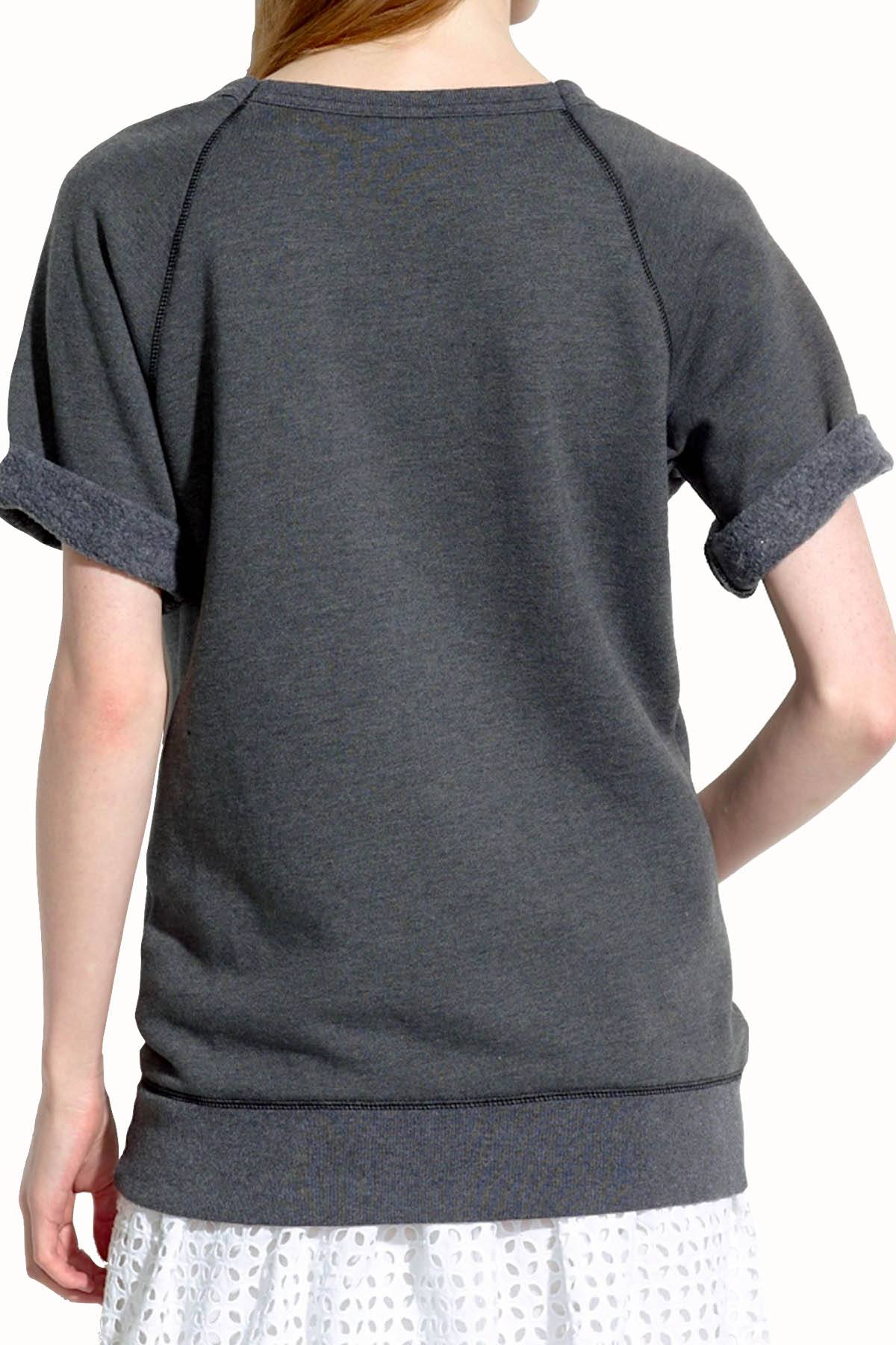 Rxmance Unisex Faded-Black Short-Sleeve Sweatshirt