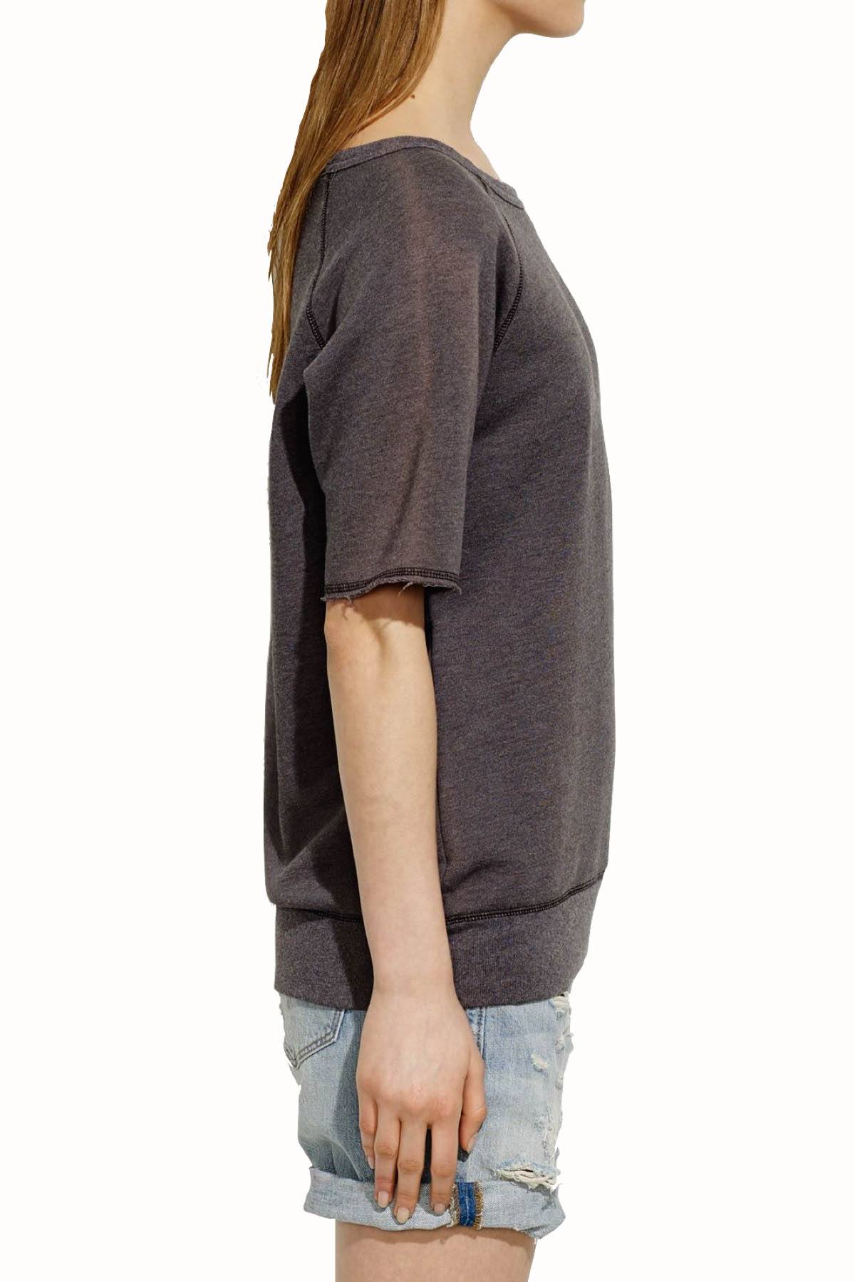 Rxmance Unisex Faded-Black Short-Sleeve Sweatshirt