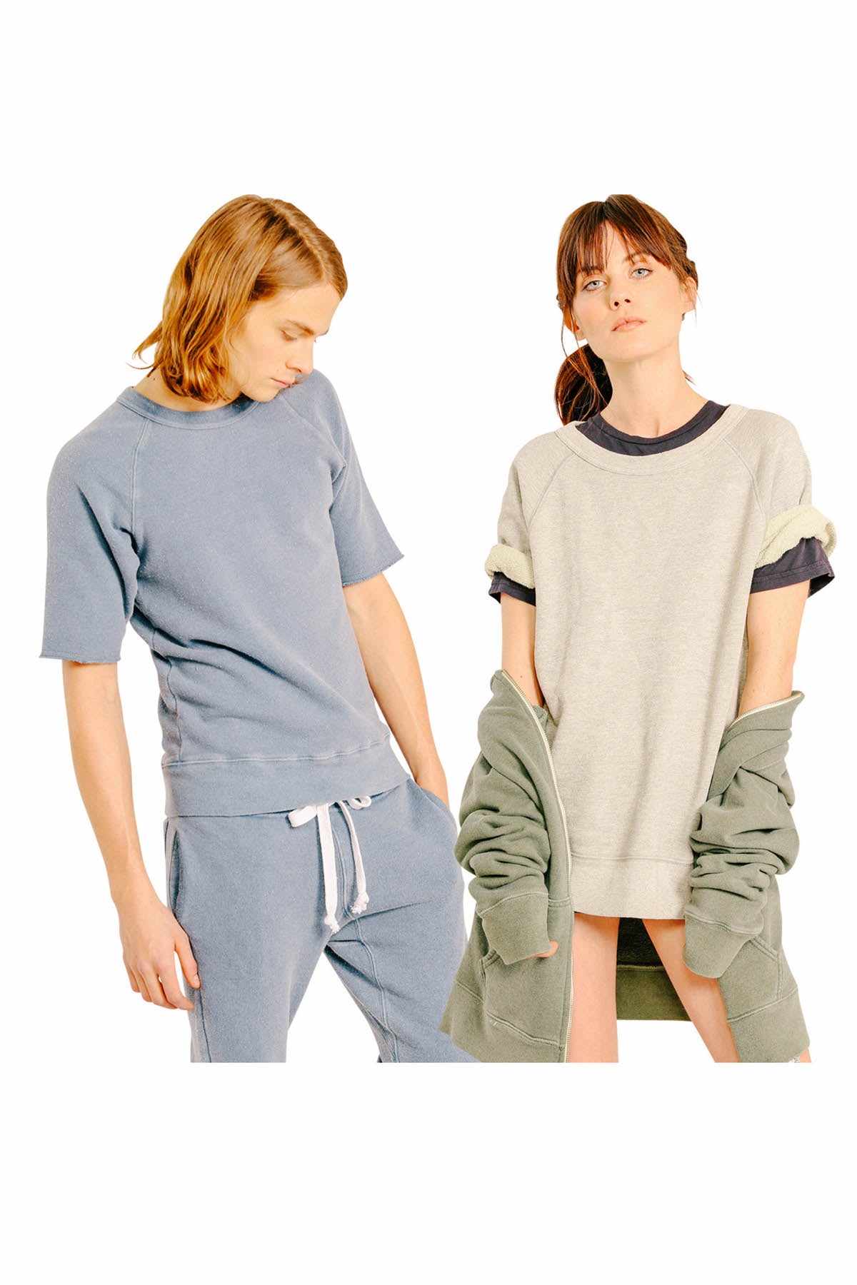 Rxmance Unisex Faded-Red Short-Sleeve Sweatshirt