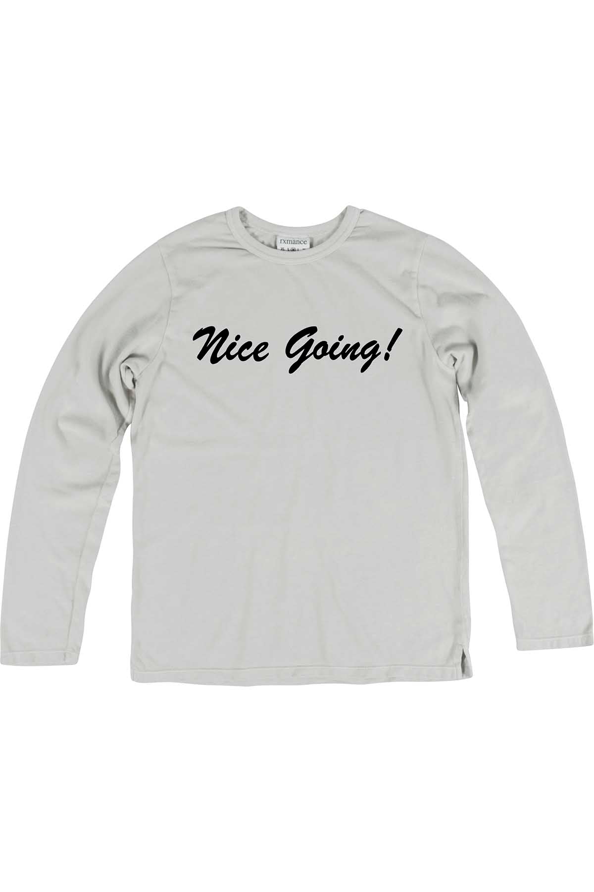 Rxmance Unisex Fog Grey Nice Going Loose Knit Long Sleeve Tee