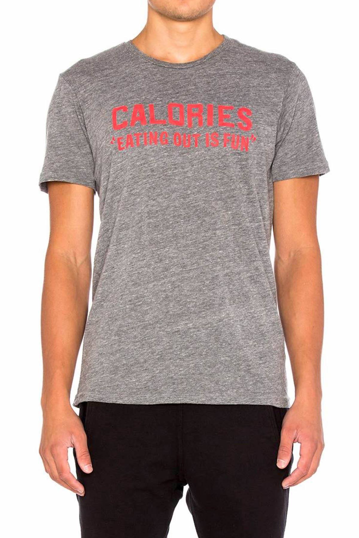 Rxmance Unisex Grey 'Calories' Tee