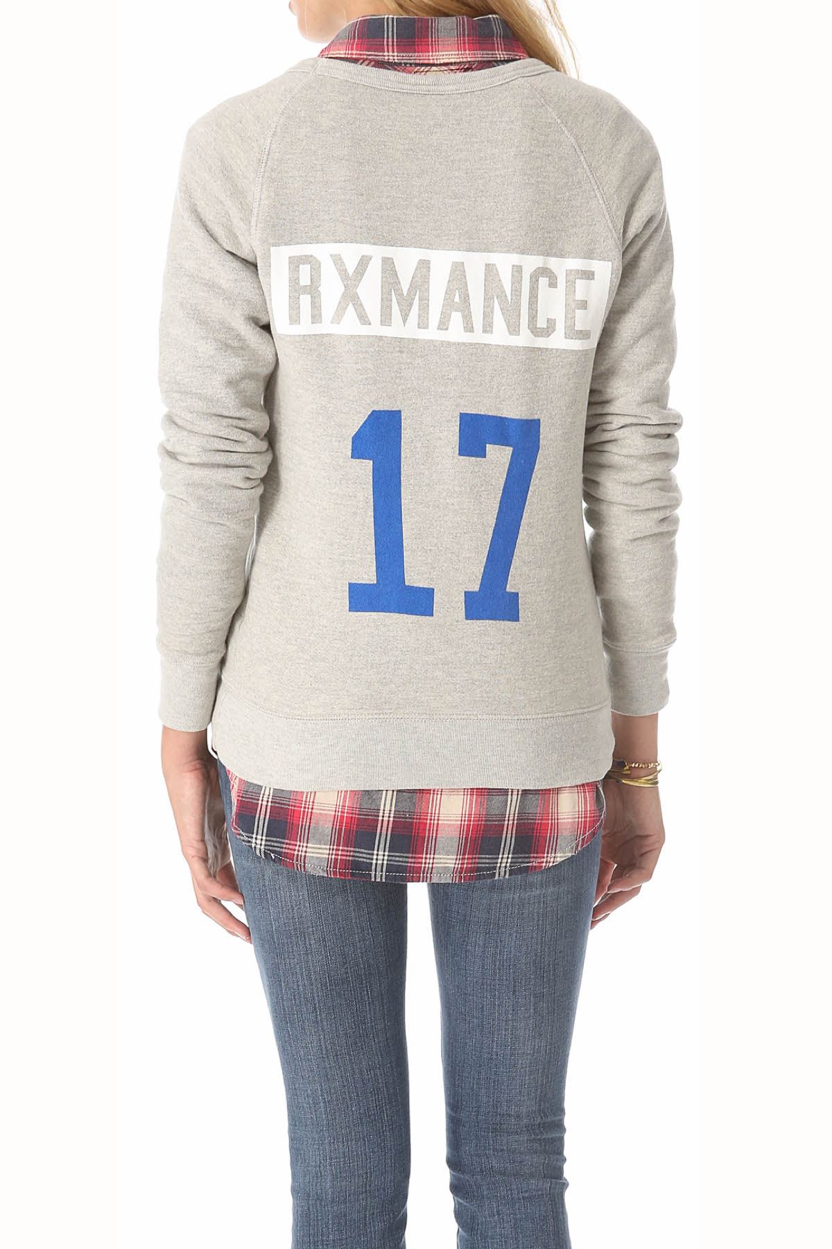 Rxmance Unisex Heather Grey Jersey Sweatshirt