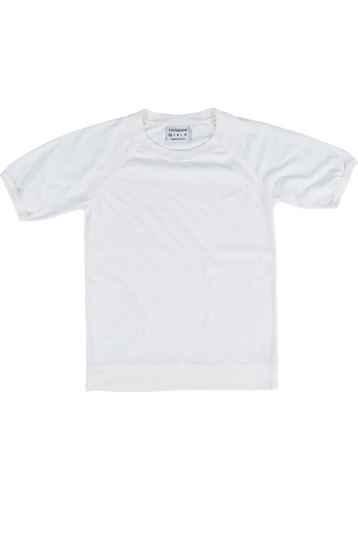 Rxmance Unisex White Loose Knit Short Sleeve Tee