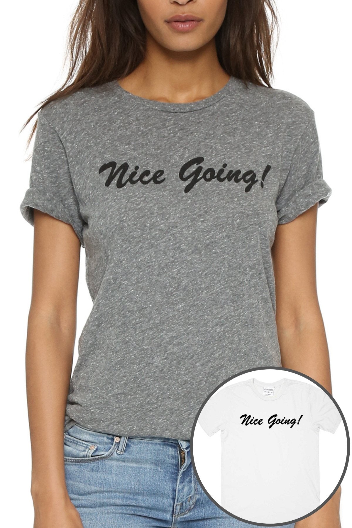 Rxmance Unisex White 'Nice Going' Tee