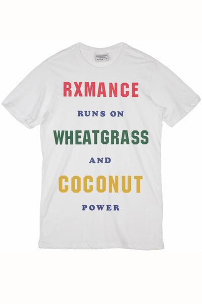 Rxmance Unisex White 'Runs On' Tee