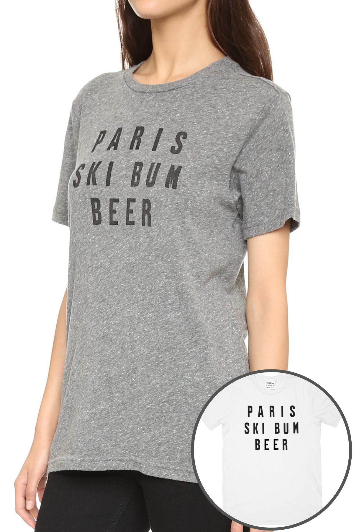 Rxmance Unisex White 'Ski Bum' Tee
