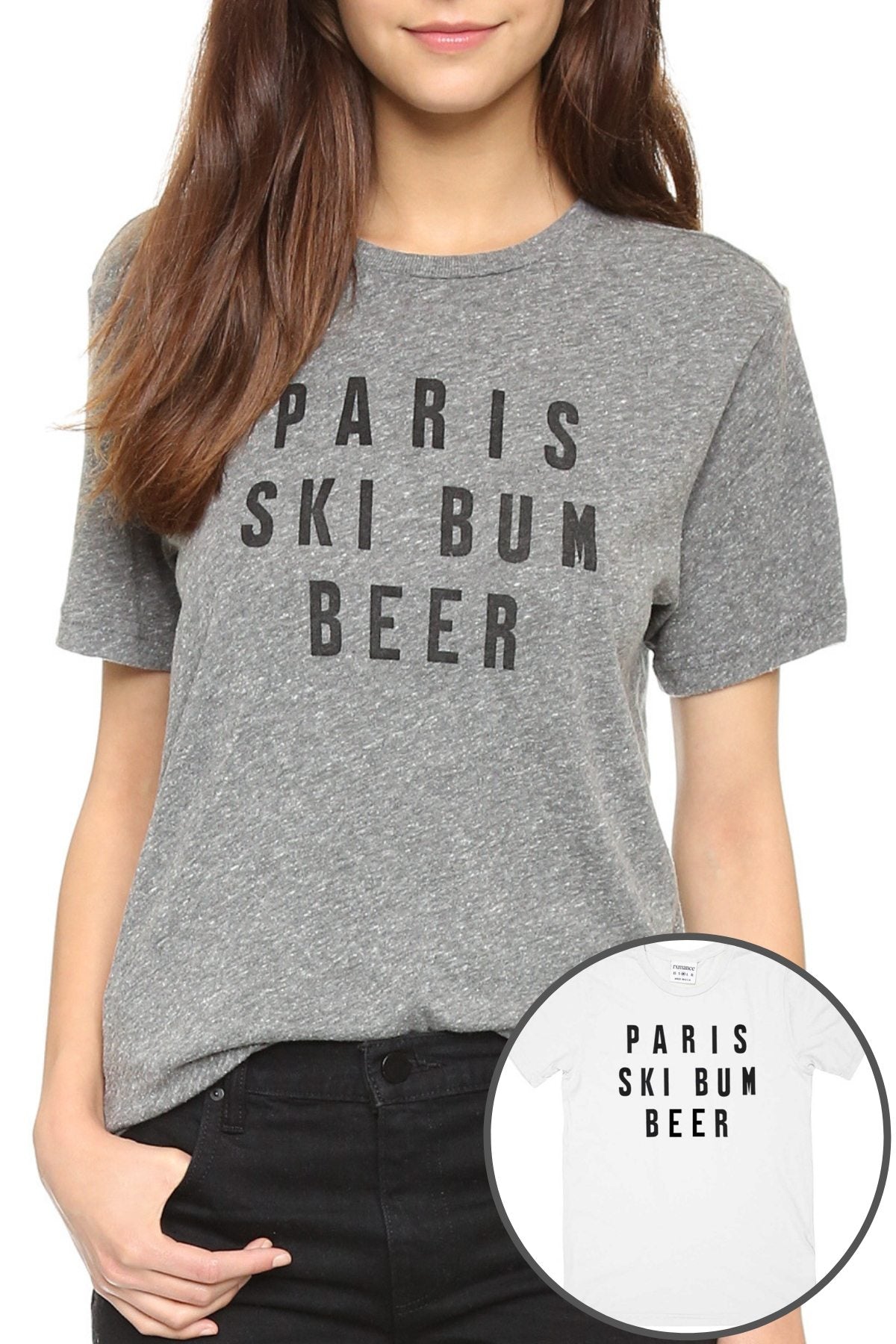 Rxmance Unisex White 'Ski Bum' Tee