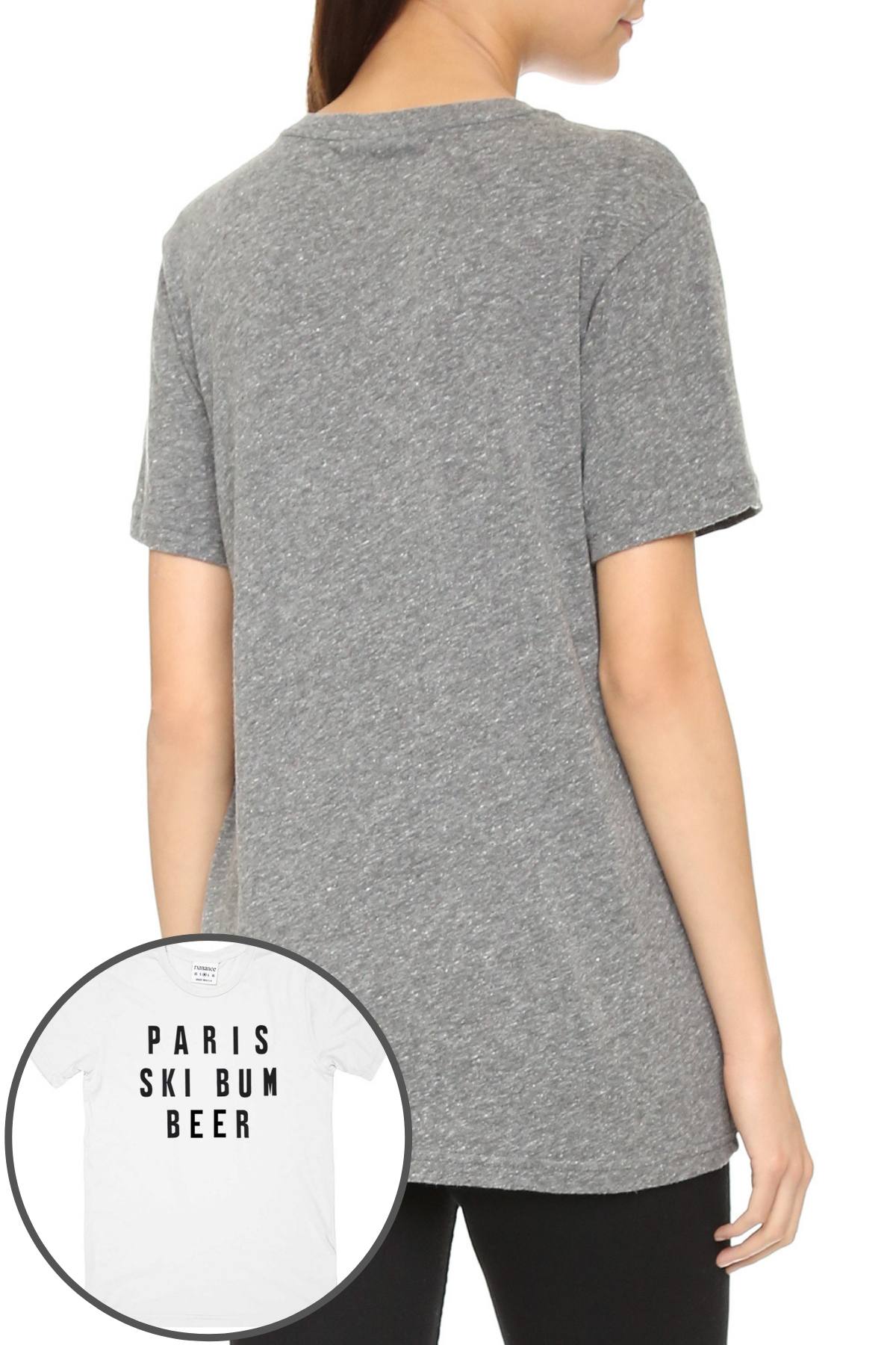 Rxmance Unisex White 'Ski Bum' Tee