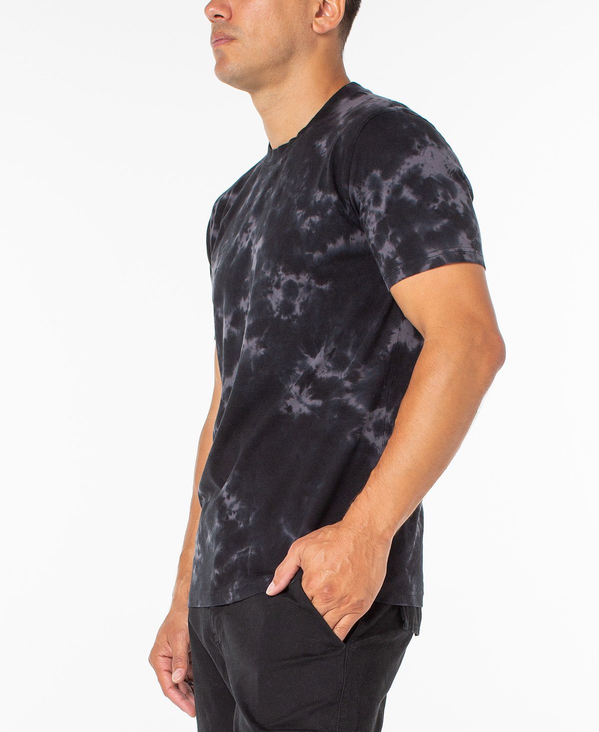 Sanctuary Lightweight Basic T-shirt Black Tie Dye