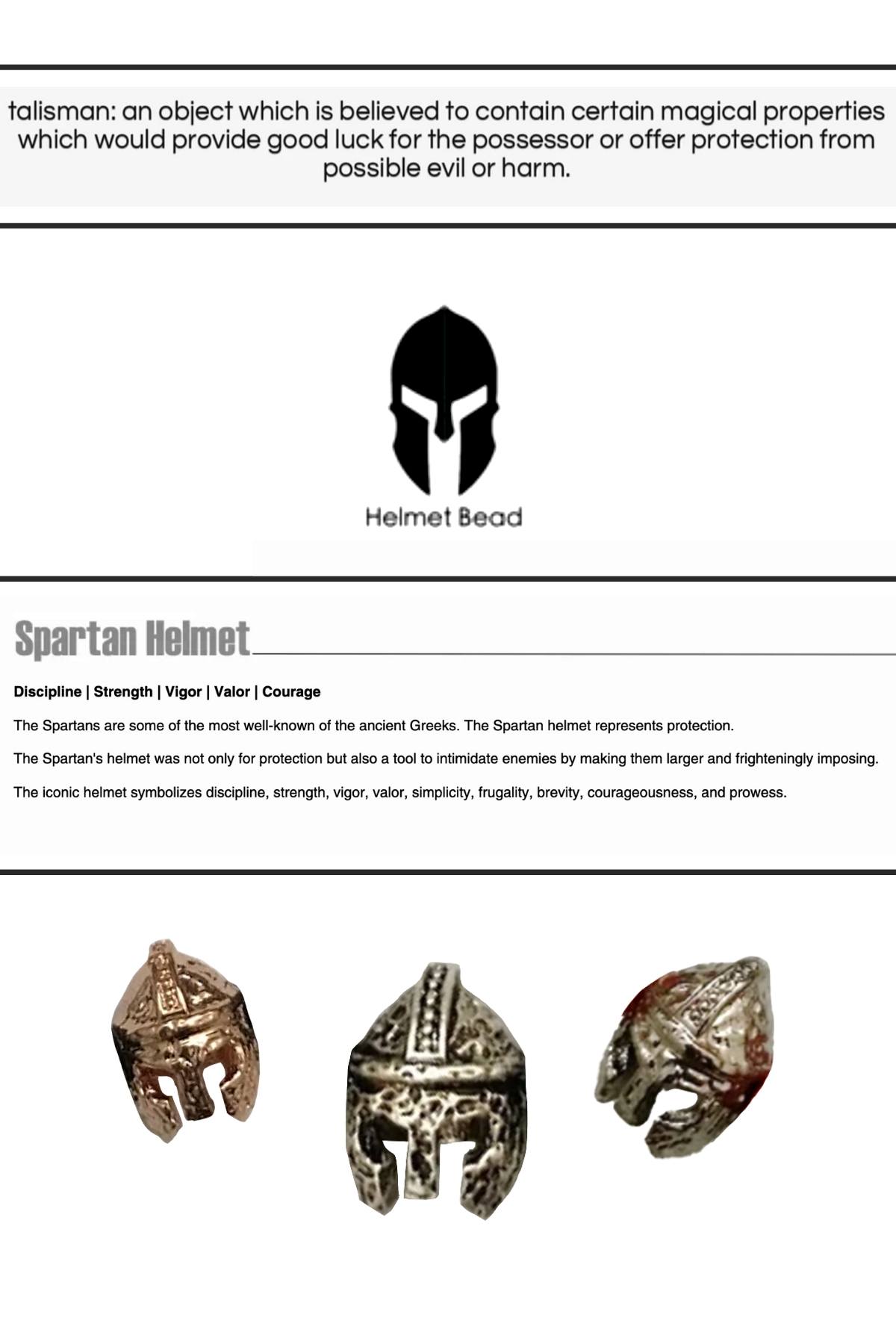 Sandalwood/Matte-Black Onyx Spartan-Helmet Charm Meditation Bracelet