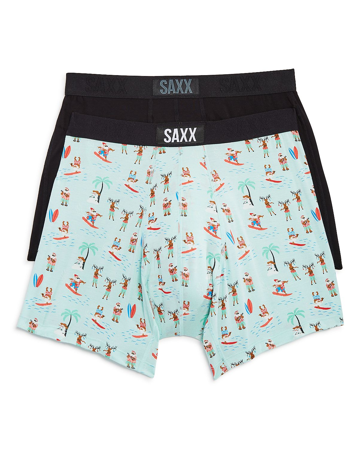 Saxx Vibe Boxer Briefs Pack Of 2 Black/Surf