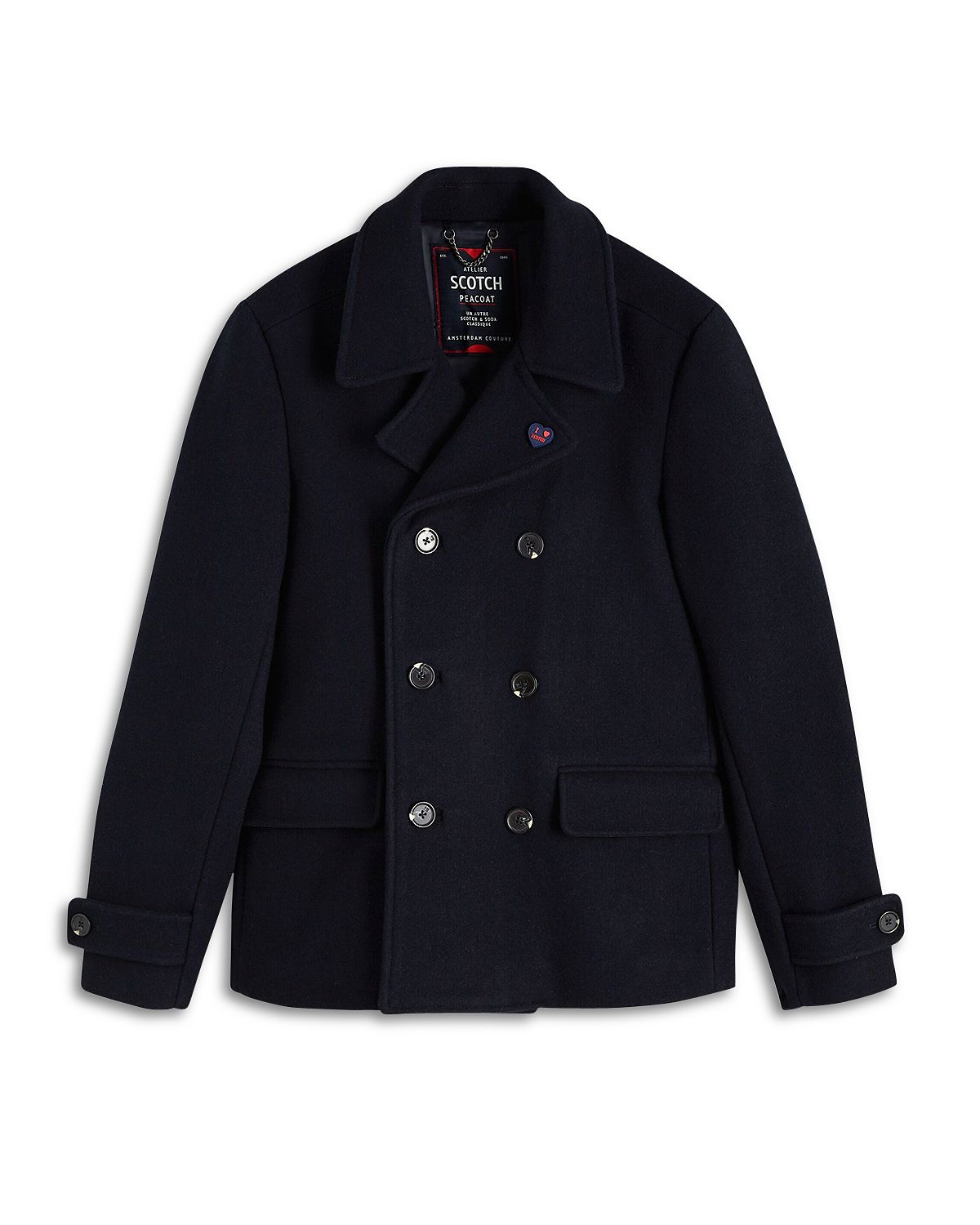 Scotch & Soda Caban Classic Fit Peacoat Night