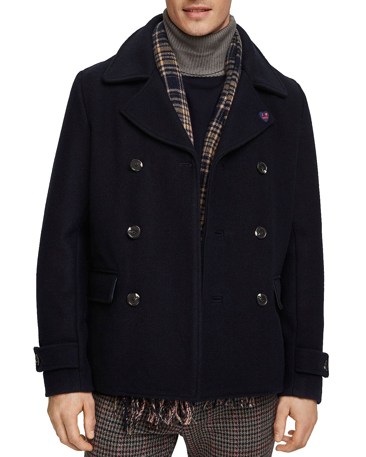 Scotch & Soda Caban Classic Fit Peacoat Night