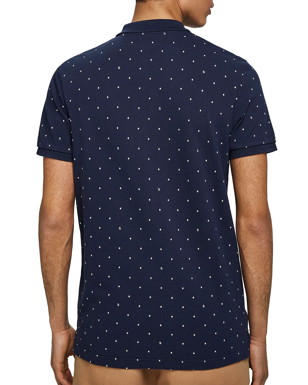 Scotch & Soda Diamond-print Pique Regular Fit Polo Shirt Combo B