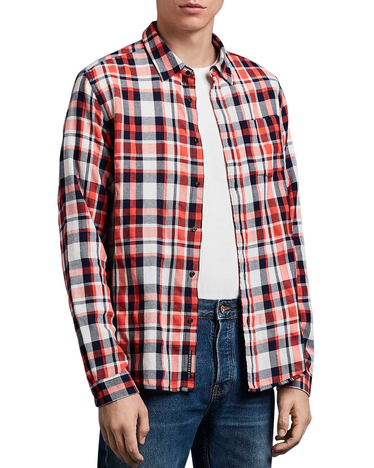 Scotch & Soda Plaid Slim Fit Shirt Combo