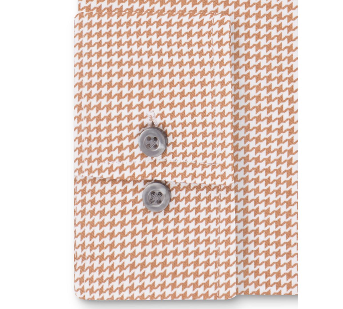 Sean John Classic/regular Fit Brown Print Dress Shirt Bisque