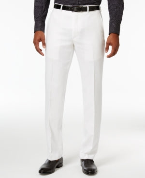 Sean John Men's Classic-Fit White Linen Dress Pants