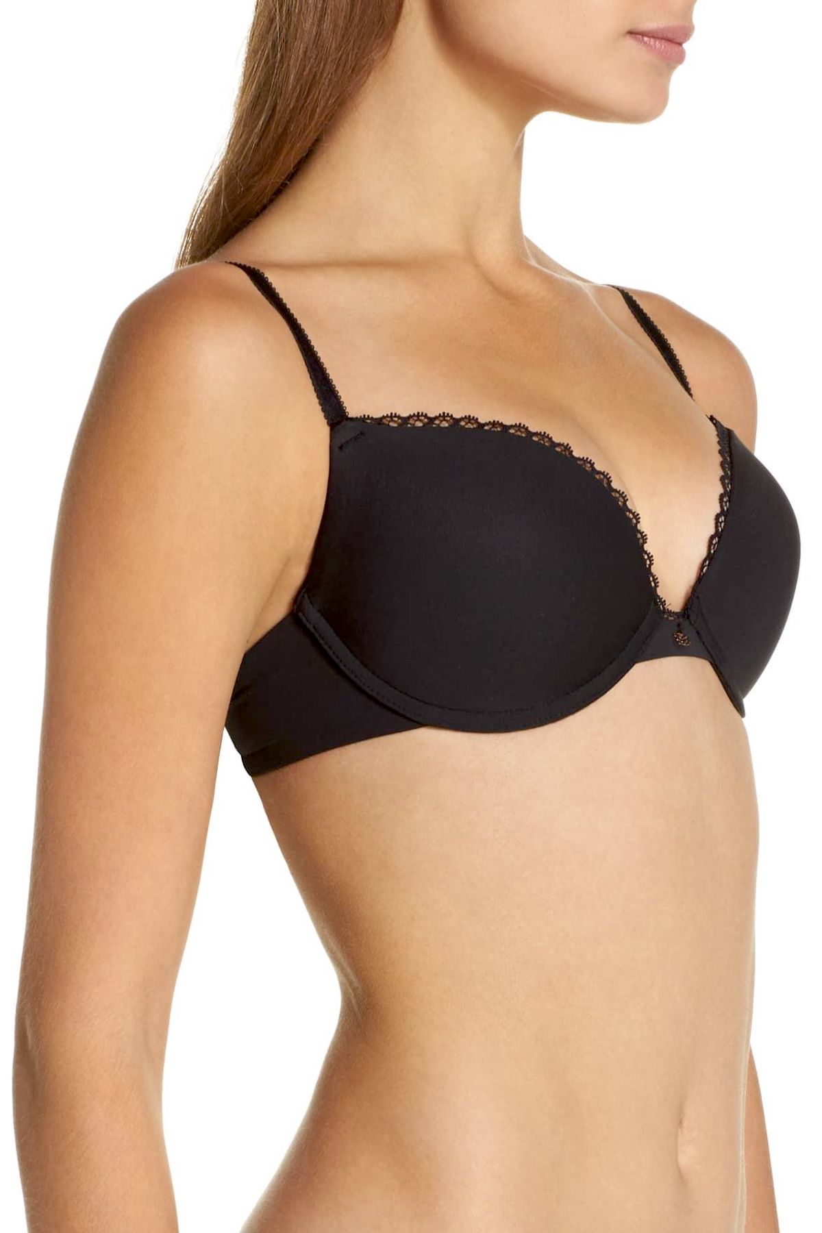 Skarlett Blue Black Honey Plunge Push Up Bra