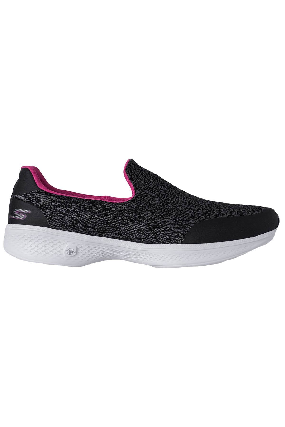 Sketchers Black/Hot-Pink Go-Walk-4-Exuberance