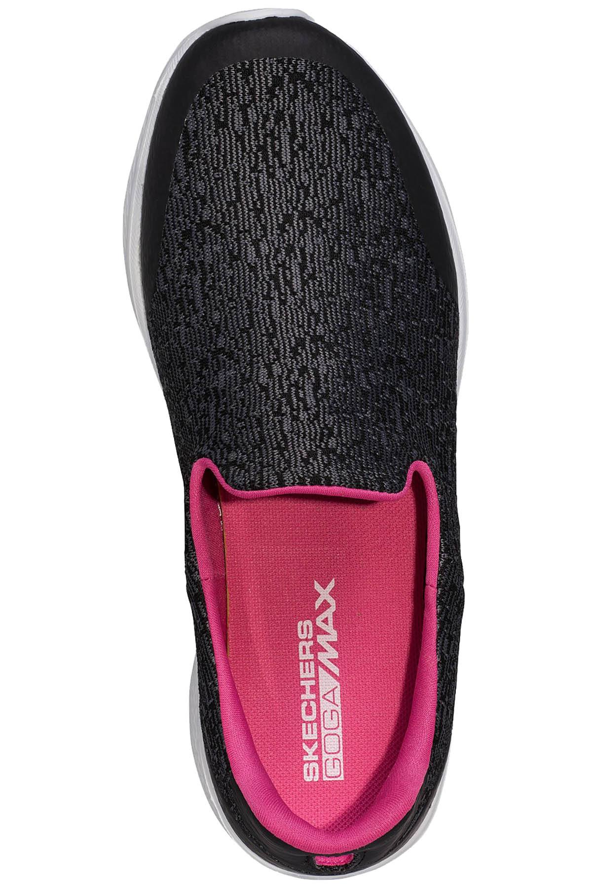 Sketchers Black/Hot-Pink Go-Walk-4-Exuberance