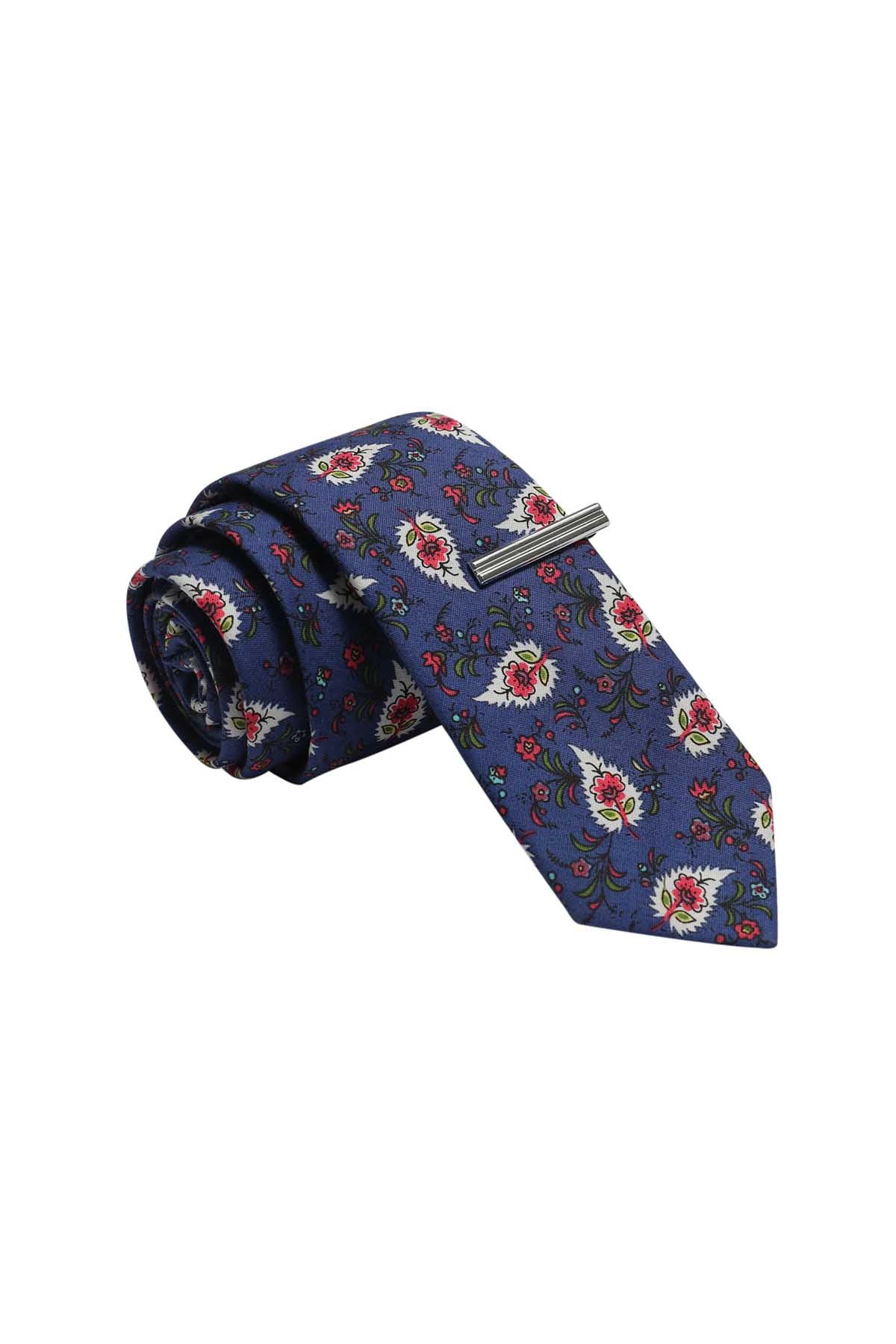 Skinny Tie Madness Navy Flying Pig Invasion Tie