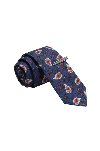 Skinny Tie Madness Navy Flying Pig Invasion Tie
