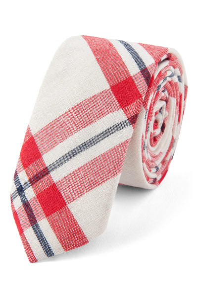 Skinny Tie Madness Red, White & Blue Hardscramble Delaware Tie