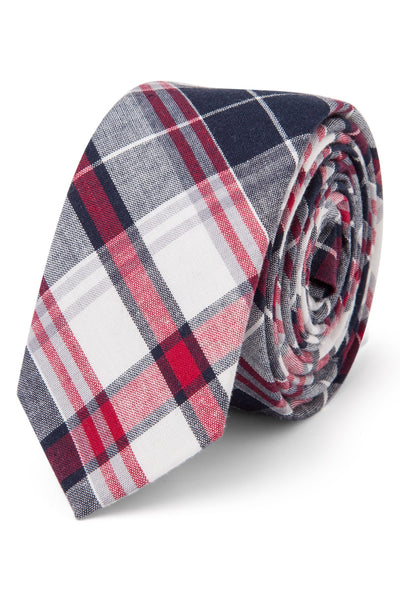 Skinny Tie Madness Red & Black Happy To See Me Tie