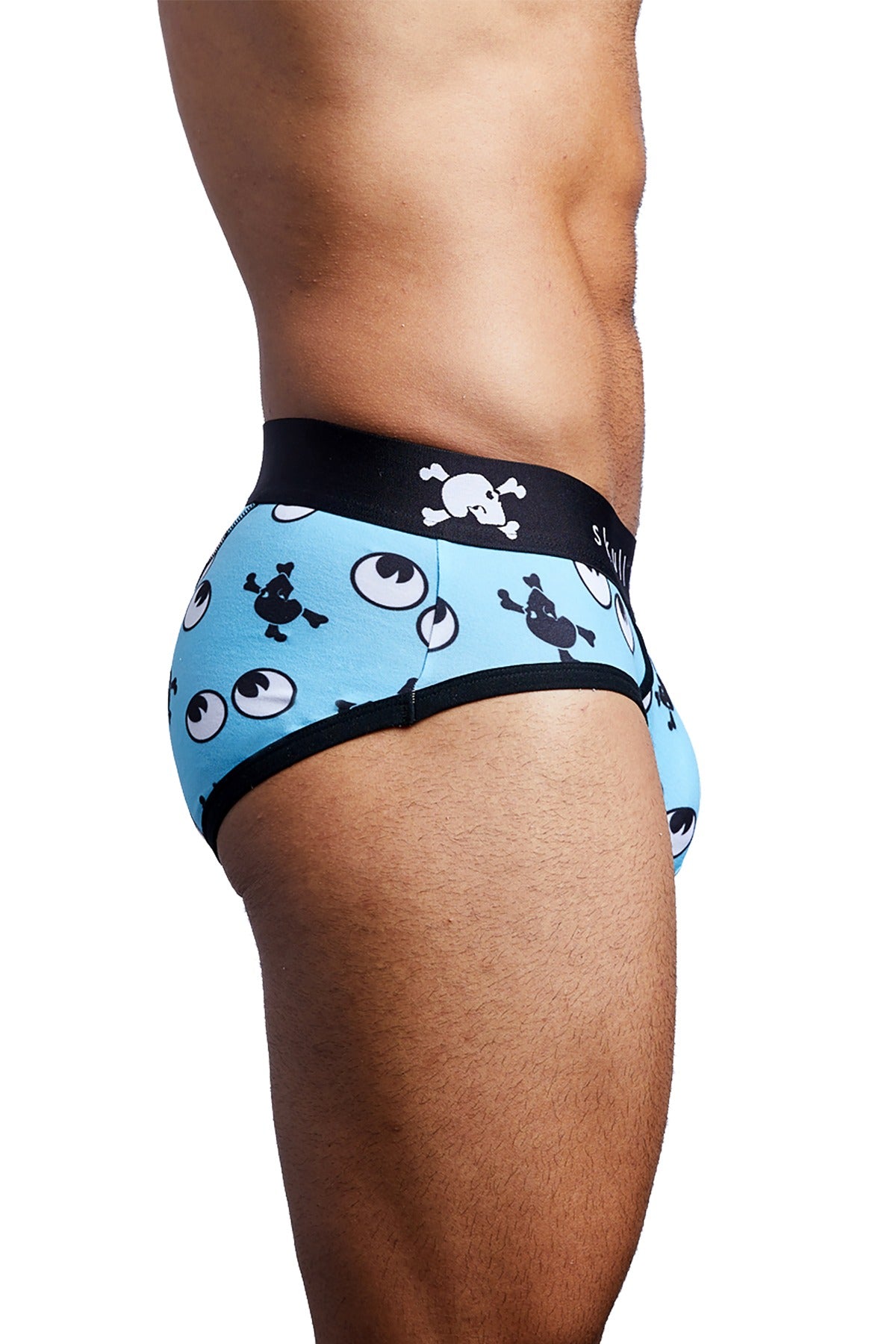 Skull & Bones Sky-Blue Googly Eyes Brief
