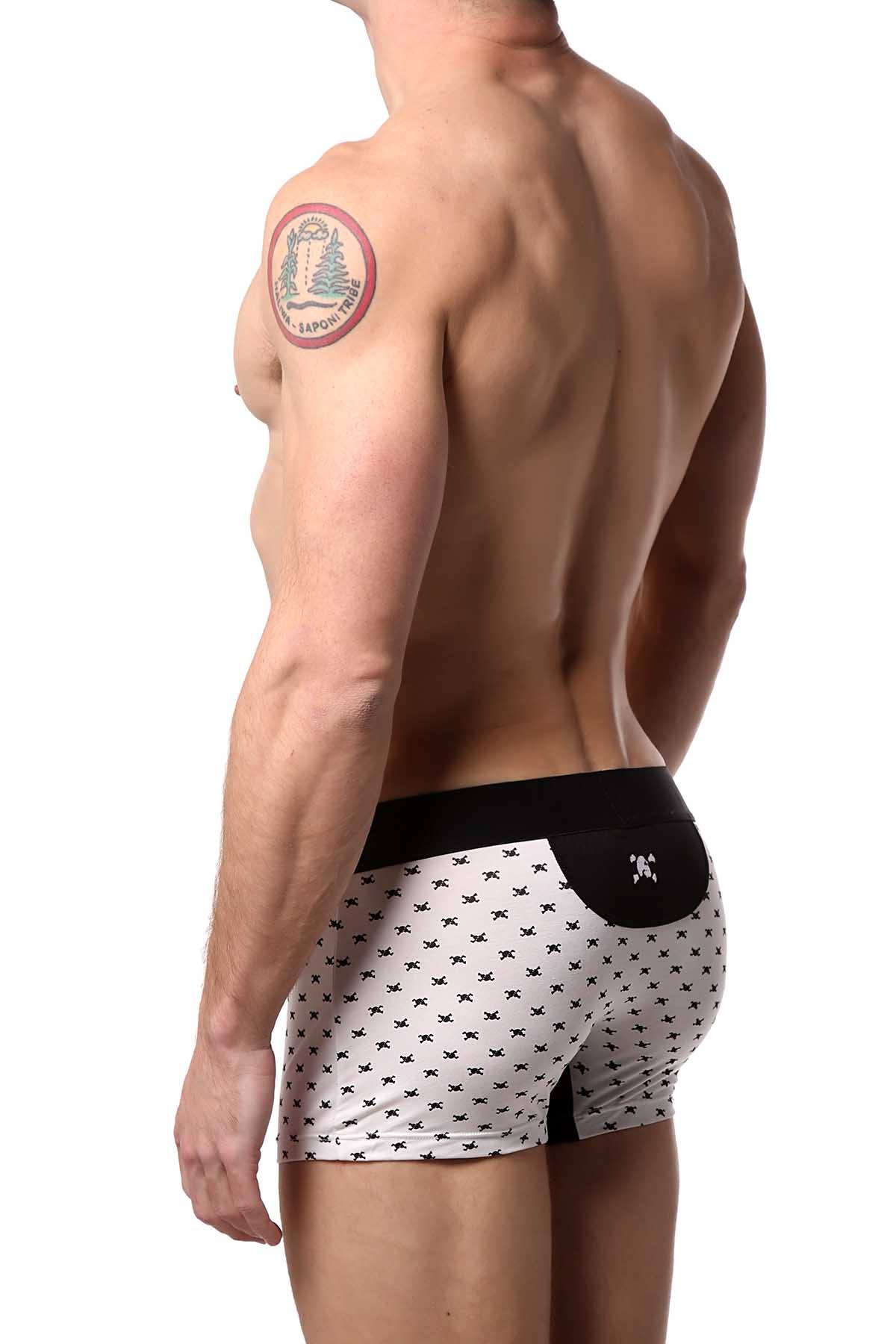 Skull & Bones White Tiny-Skull-Print Trunk