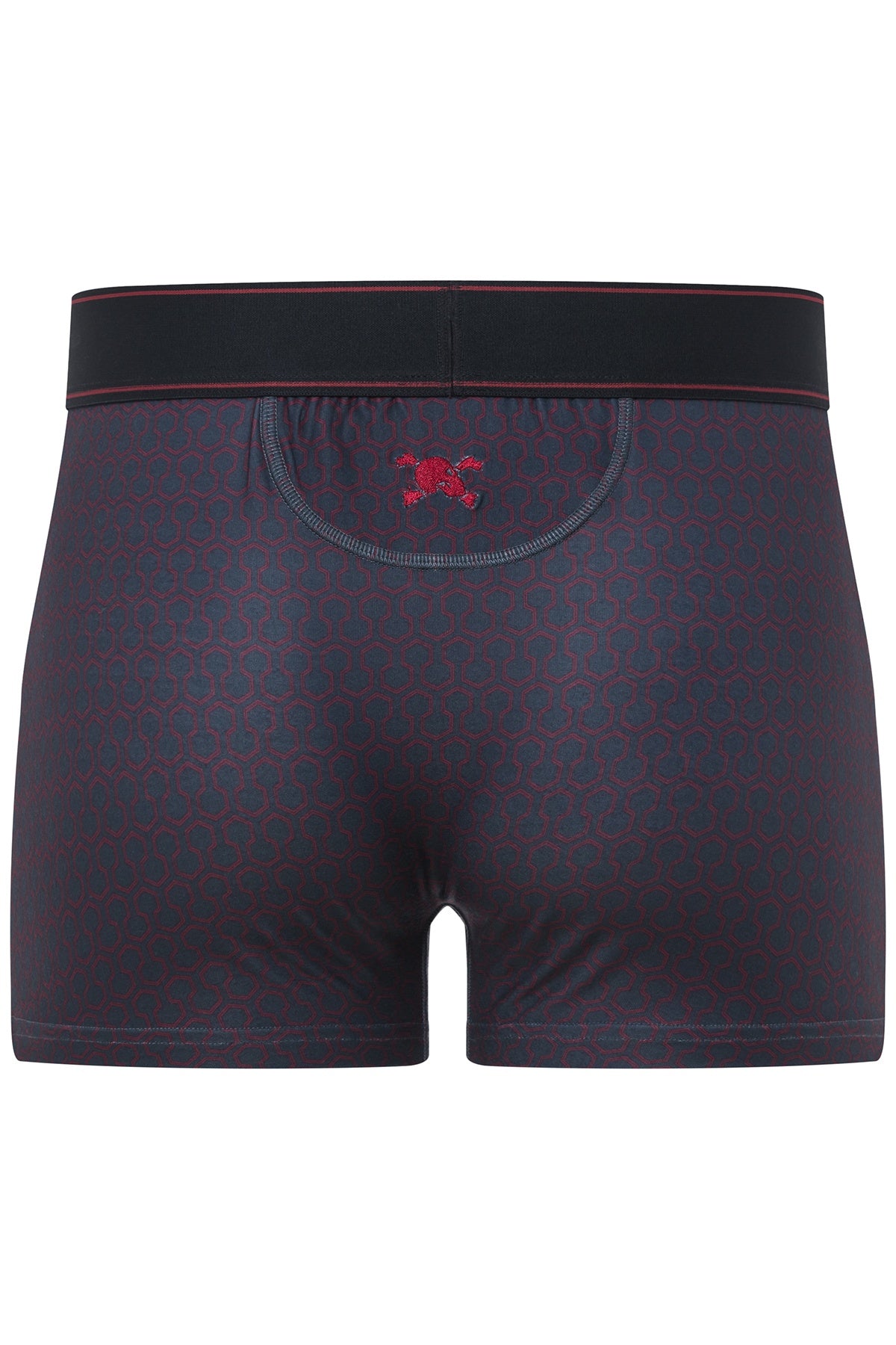 Skull and Bones Navy Geo Print Trunk