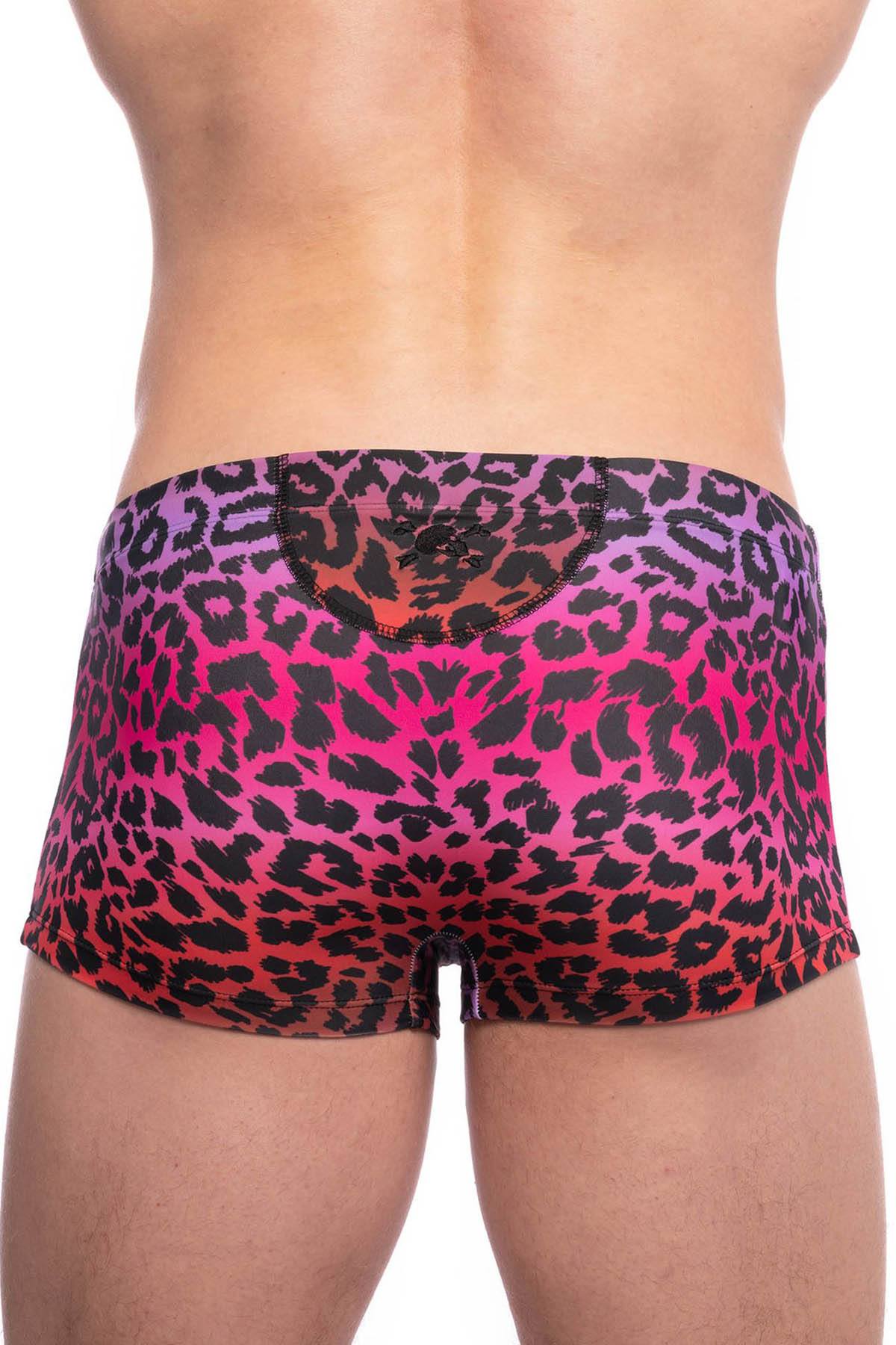 Skull and Bones Ombre Animal Print Swim Trunk