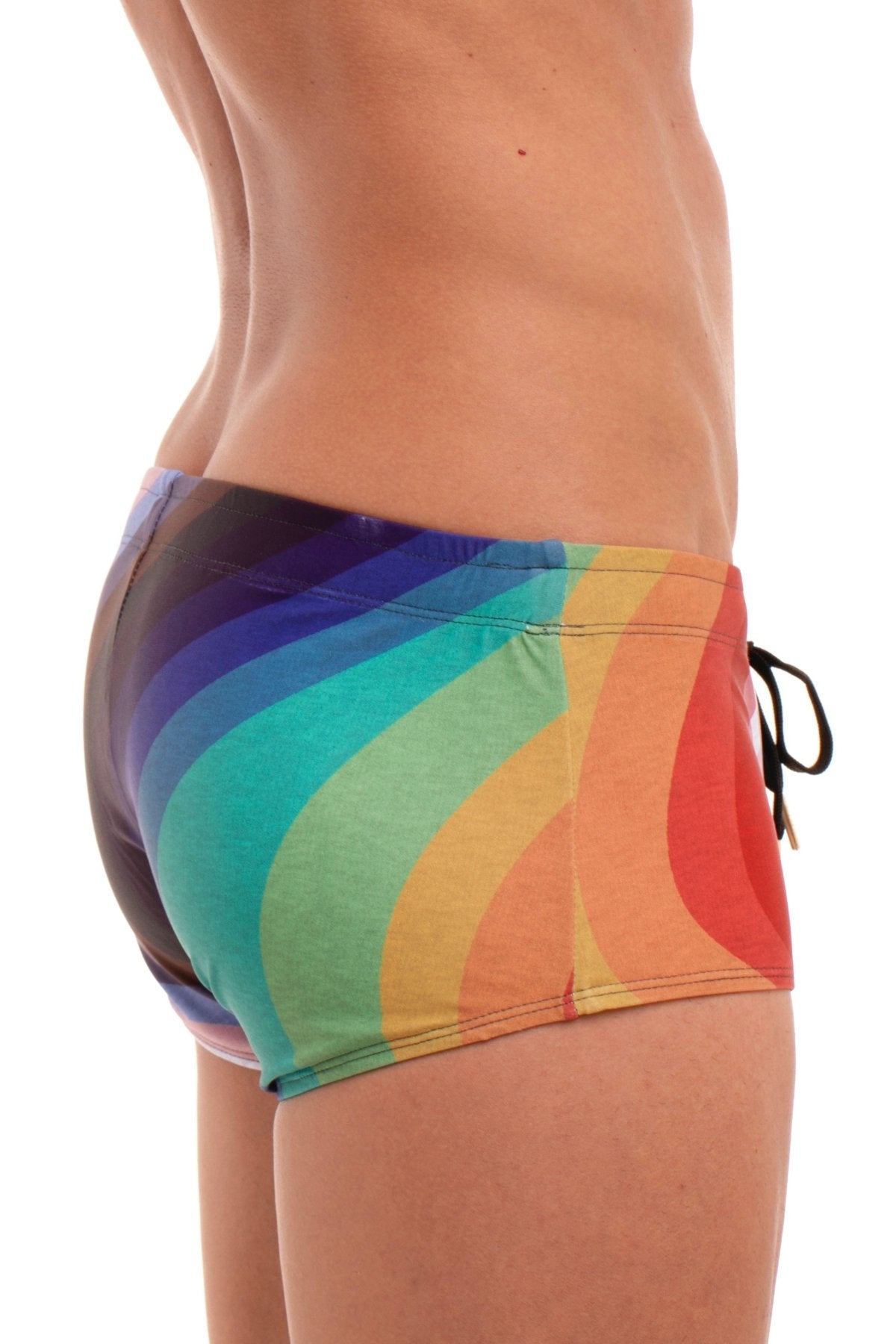 Skull and Bones Rainbow Heather Swim Trunk