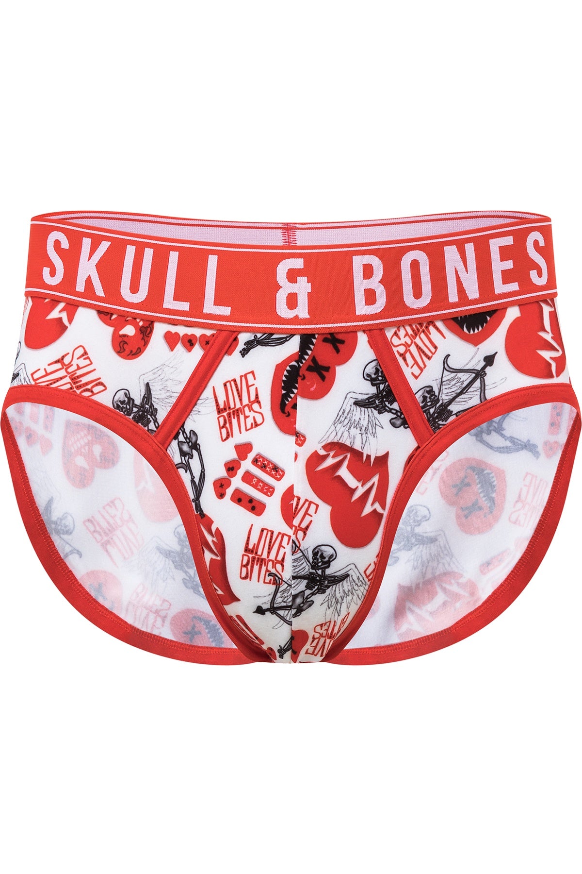Skull and Bones Red Love Bites Brief