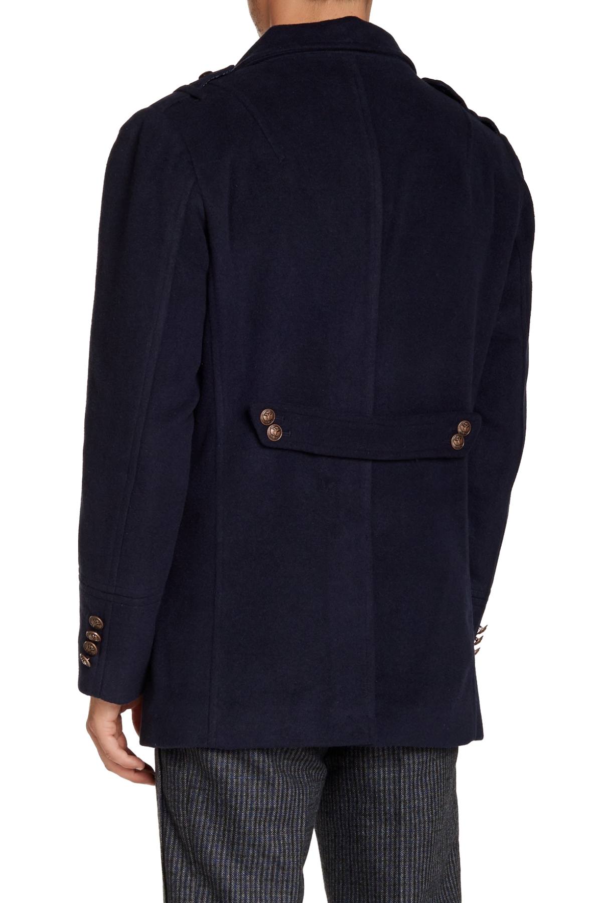 Smash Navy Notch Collar Coat