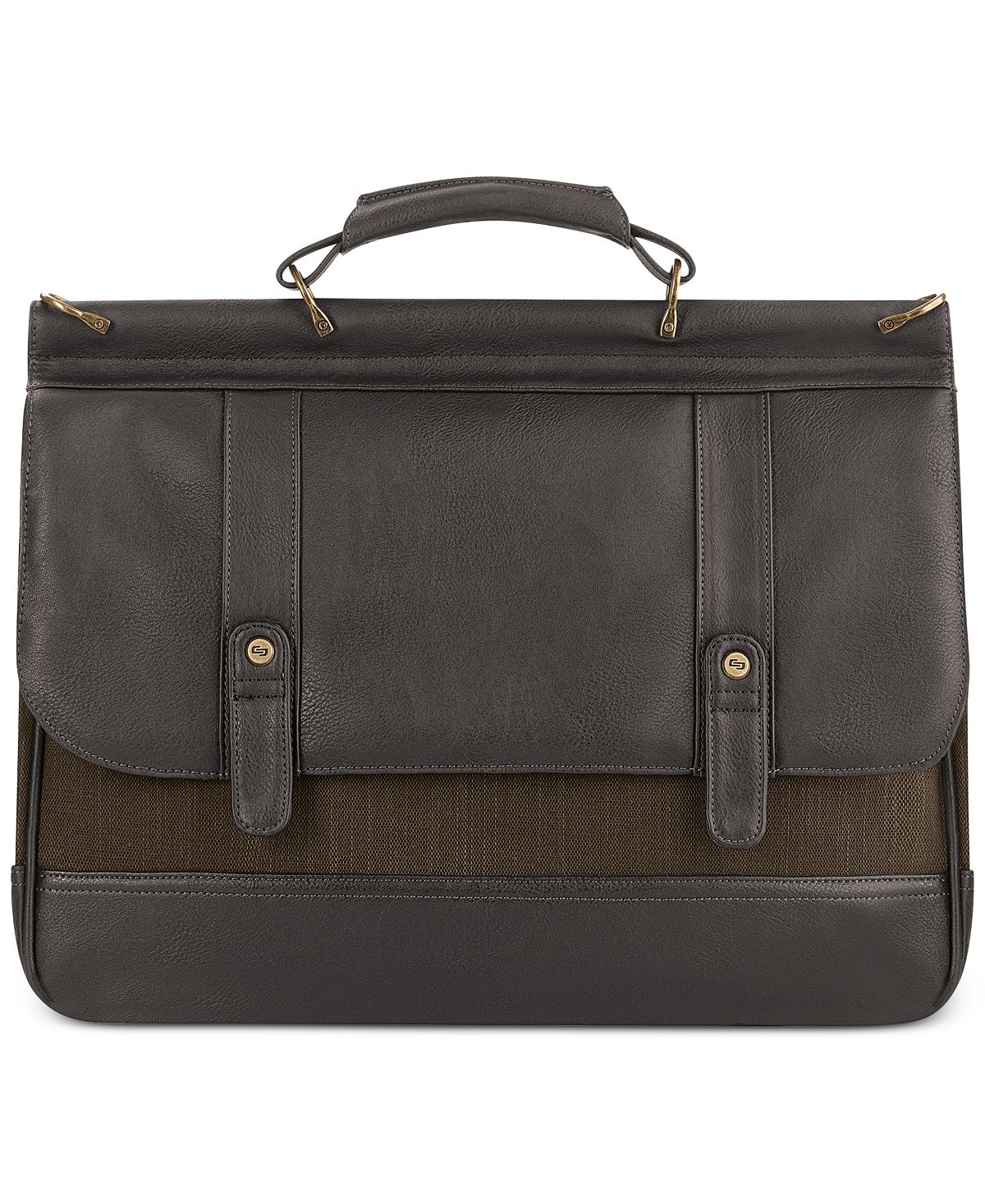 Solo Bradford 15.6" Flapover Laptop Briefcase Espresso/olive
