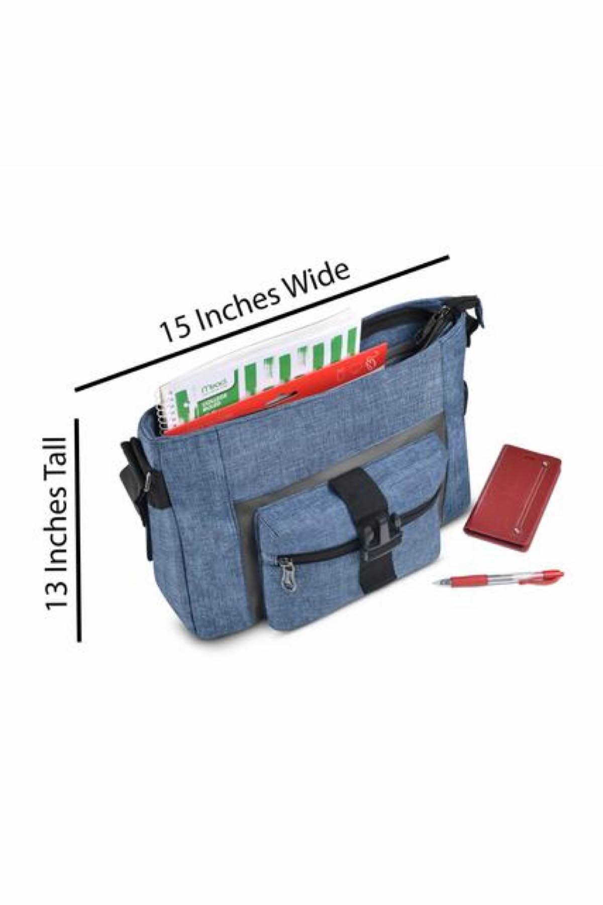 Something Strong Blue Charging Messenger Bag with Battery