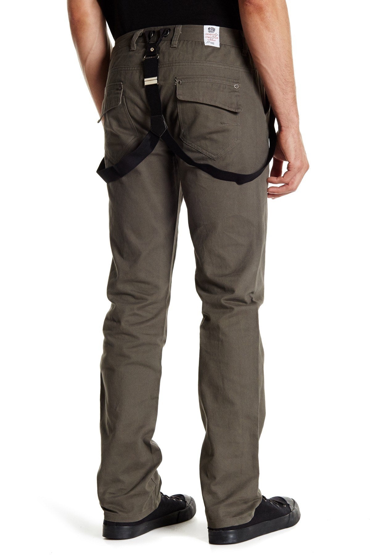 Something Strong Dark Grey Suspender Skinny Pant