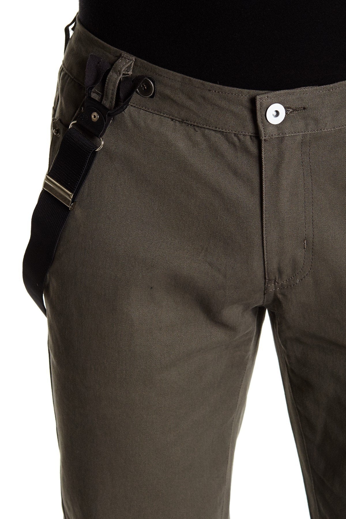 Something Strong Dark Grey Suspender Skinny Pant