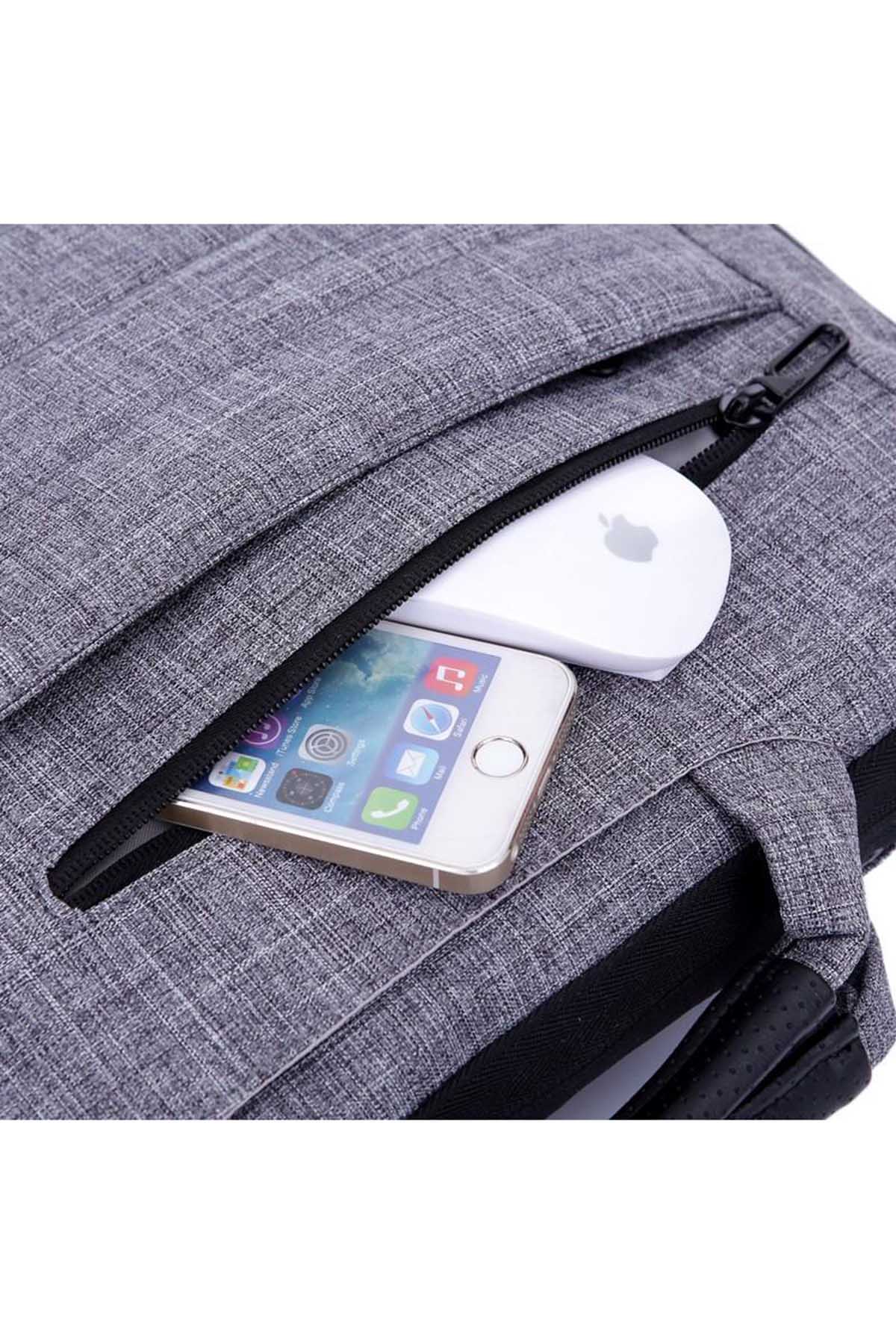 Something Strong Grey Messenger Slim Laptop Carrier