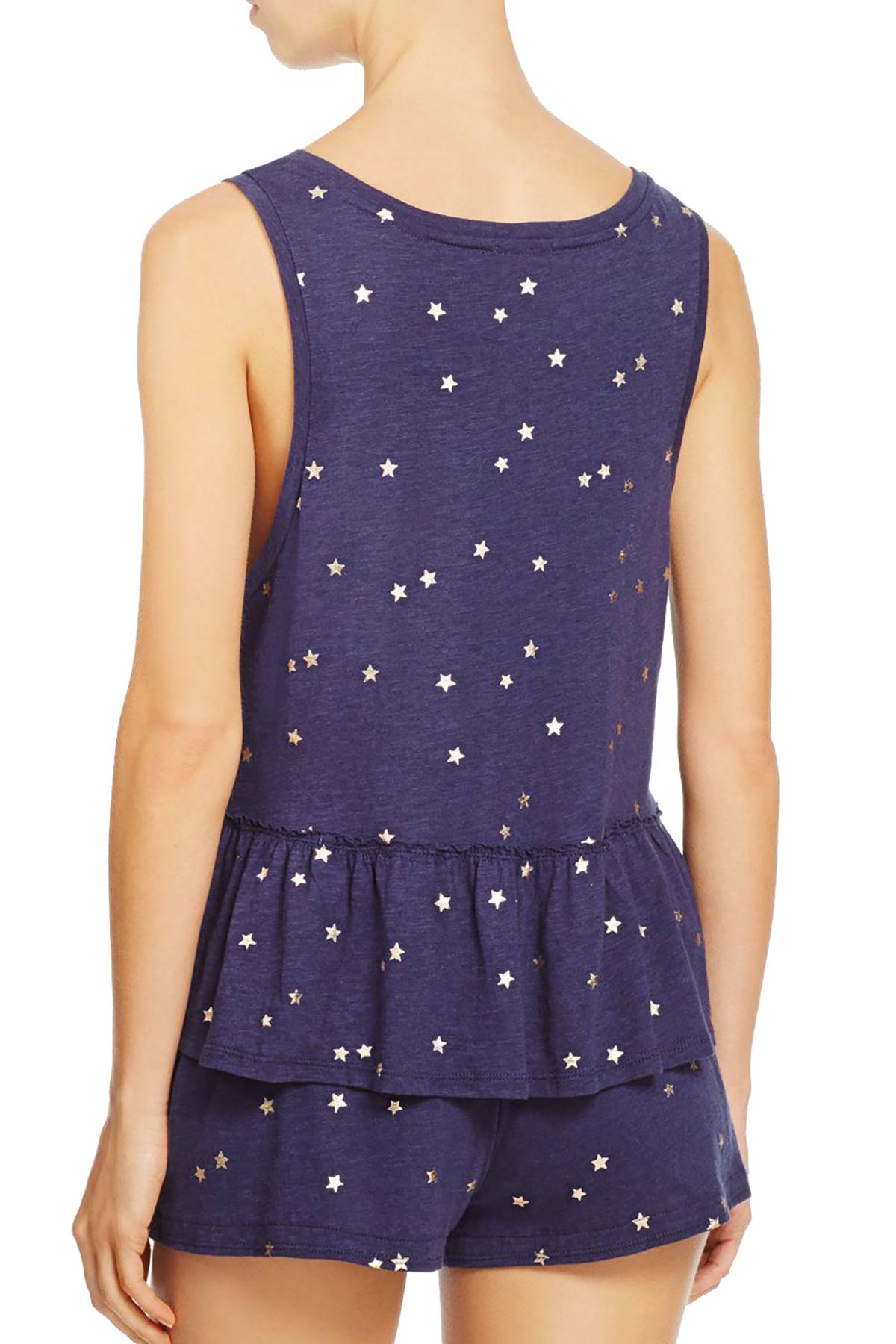 Splendid Intimates Navy Star-Print Ruffle Tank