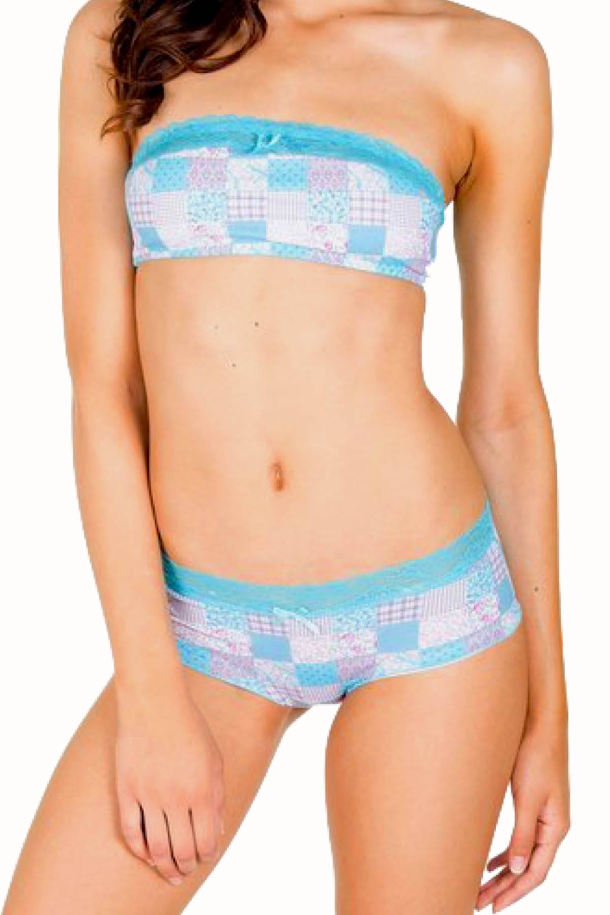 Spreegirl Aqua Patch Bandeau Bra