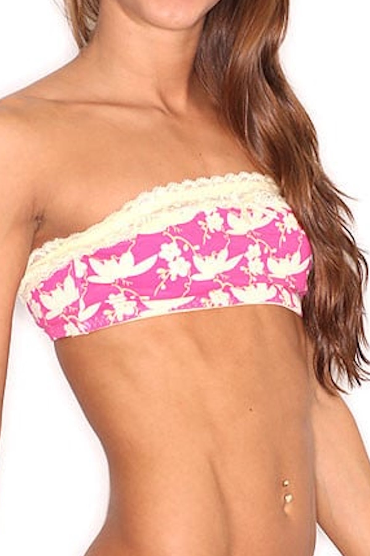 Spreegirl Pink Flower Blossom Bandeau Bra