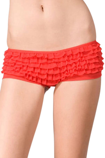 Spreegirl Red Glitter Cheeky Ruffled Boyshort
